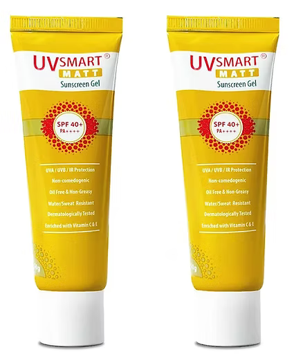 Uvsmart Matt Sunscreen Gel SPF40+ PA+++ 50GM Pack Of 2