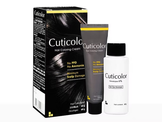 Cuticolor Hair Coloring Cream Black 2.0 120