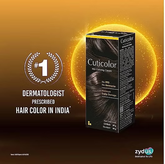 Cuticolor Hair Coloring Cream Black 2.0 120