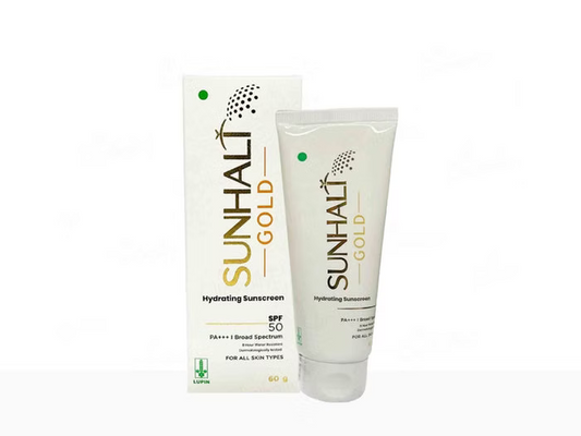 Sunhalt Gold Hydrating Sunscreen SPF 50 PA+++ 60gm