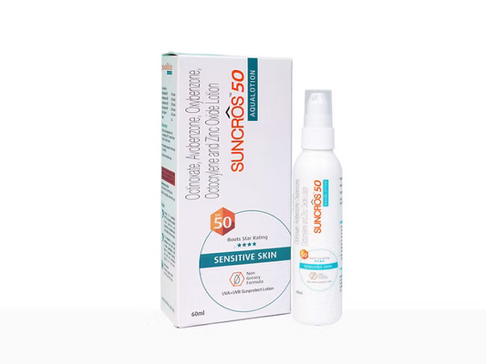 Suncros Aqua Lotion SPF 50  60 ML Pack Of 2