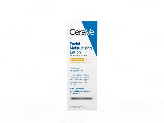 CeraVe AM Facial Moisturising Lotion For Normal to Dry Skin SPF 50
