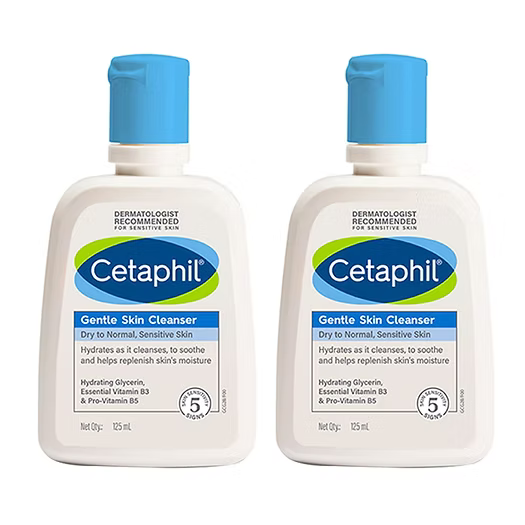 Cetaphil Face Wash Gentle Skin Cleanser 125ml(Pack of 2)