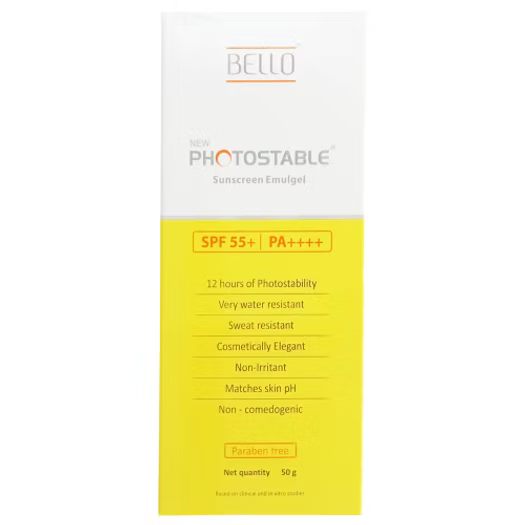 Bello New Photostable Sunscreen Emulgel SPF 55+/PA++++ 50gm