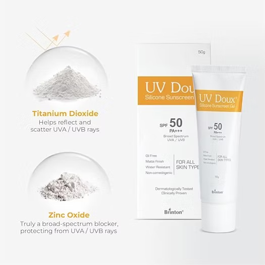 UV Doux Silicone Sunscreen Gel with SPF 50&PA+++ 50gm