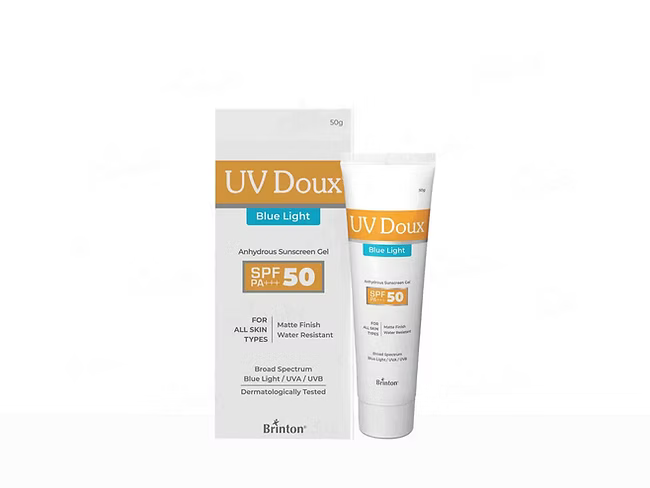 UV Doux Blue Light Anhydrous Sunscreen Gel SPF 50 PA+++ 50Gm