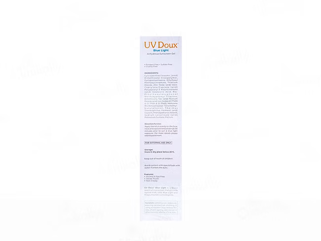 UV Doux Blue Light Anhydrous Sunscreen Gel SPF 50 PA+++ 100Gm
