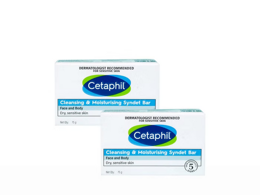 Cetaphil Cleansing & Moisturising Syndet Bar 75 gm (Pack of 3)