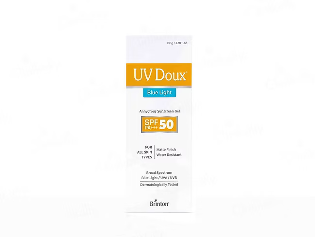 UV Doux Blue Light Anhydrous Sunscreen Gel SPF 50 PA+++ 100Gm
