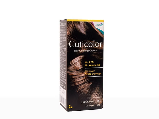 Cuticolor Hair Coloring Cream Dark Brown 3 Pack Of 2