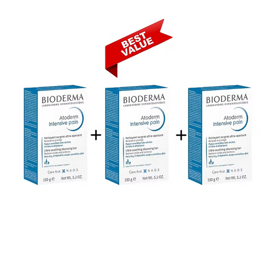 Bioderma Atoderm Intensive Pain Ultra-Soothing Cleansing Bar Pack of 3