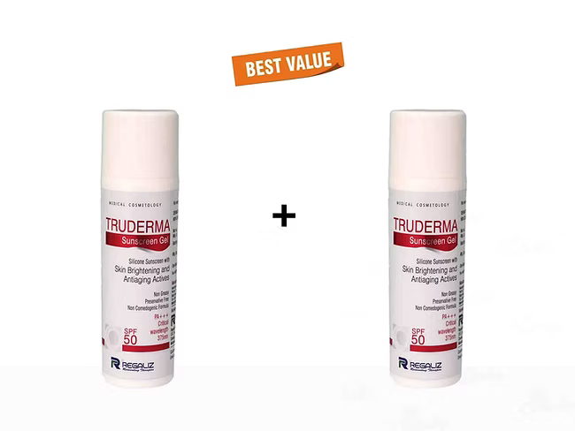 Truderma Sunscreen Gel SPF 50 PA+++ Pack Of 2