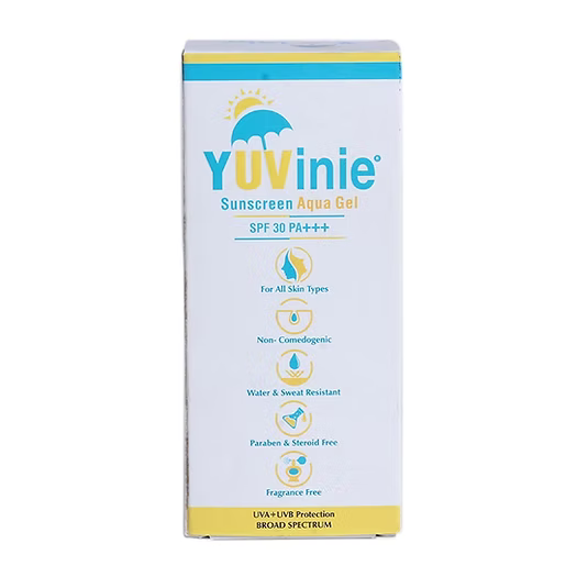 Yuvinie Sunscreen Aqua Gel SPF 30 PA+++ Gel 50 gm