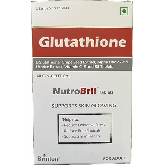 Brinton Nutrobril Tablet with Vitamin C,E,B3 & Grape Seed Extract 30 Tablets