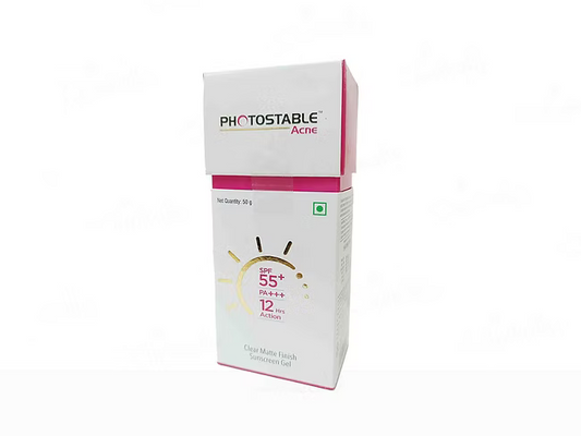 Photostable Acne Sunscreen Gel SPF 55+ PA++