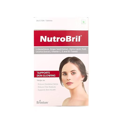 Brinton Nutrobril Tablet with Vitamin C,E,B3 & Grape Seed Extract 30 Tablets