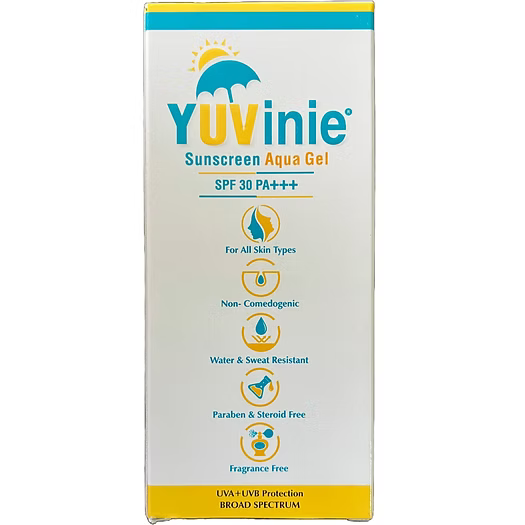 Yuvinie Sunscreen Aqua Gel SPF 30 PA+++ Gel 50 gm