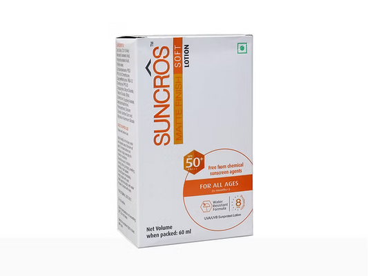 Suncros Matte Finish Soft Lotion SPF 50+ PA+++ 60 ML
