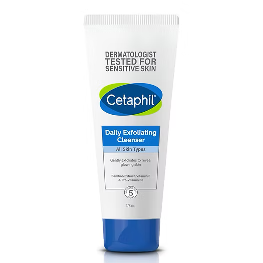 Cetaphil Face Wash Daily Exfoliating Cleanser For All Skin Types, 178ml