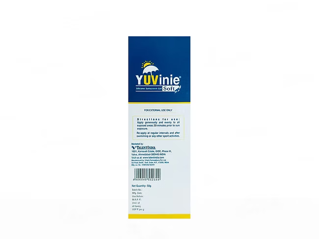 Yuvinie Soft Sunscreen Gel SPF 50+ PA+++ 50GM